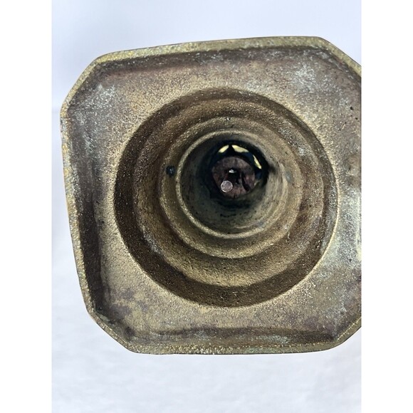 Pair of early 1800s Brass English Beehive Candlesticks, Stamped with‎ Reg # - Picture 11 of 16